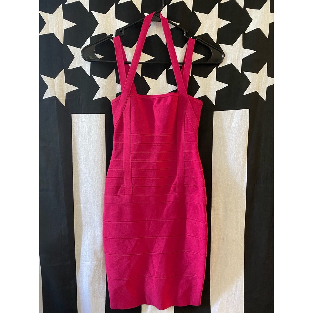 Hot Pink Bandage Dress